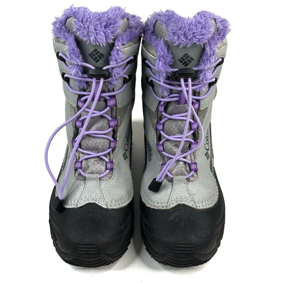 Columbia Bugaboot Plus IV Omni-Heat Boot Girl's Size 6 Gray Purple BY5954-036 - Picture 2 of 11